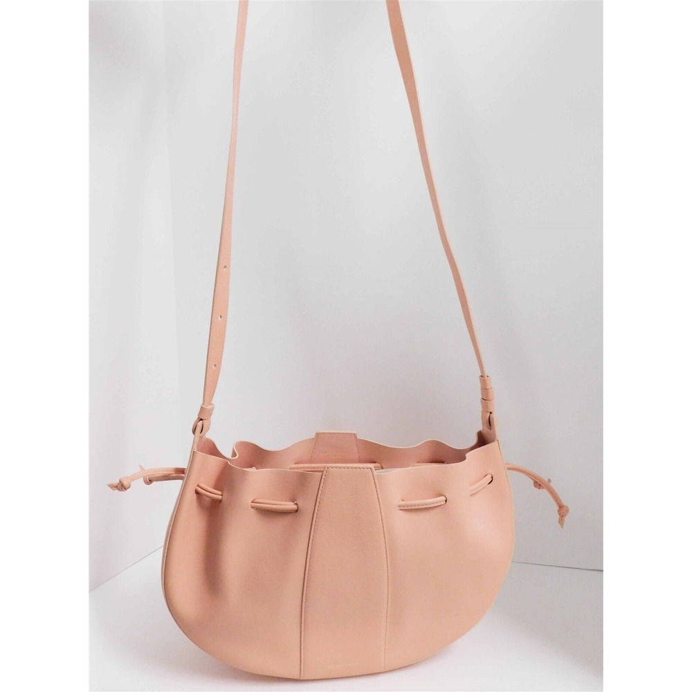 Mansur Gavriel Lillium Pink Leather Drawstring Crossbody Bag